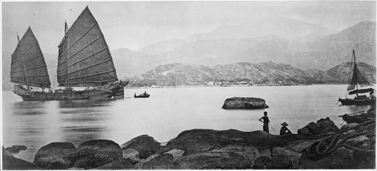 Un jonque de Canton, vers 1867-72